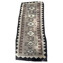 Handmade Antique Native American Navajo Rug 2.3&#39; x 5.2&#39; (70cm x 158cm), ... - $890.99