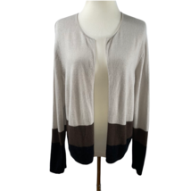 J. Jill Colorblock Lightweight Wool Blend Cardigan Light Jacket Size 1X ... - $21.99