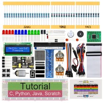 Super Starter Kit For Raspberry Pi 4 B 3 B+ 400, 407-Page Detailed Tutor... - $45.99