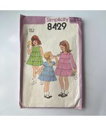 Simplicity 8429 Sewing Pattern 1978 Size 5 Chest 24 Vintage Child Girl D... - £7.76 GBP