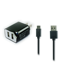 2.1A Wall Home AC Charger+USB Cable Cord for Samsung Tab 4 8 SM-T337V Tablet - £17.57 GBP