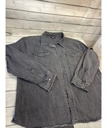 Frye Men's Western Vintage Black Denim Button-Down Shirt 2XL - $24.75