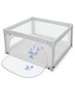 Large Safety Play Center Yard with 50 Balls for Baby Infant-Gray - Color... - $85.82