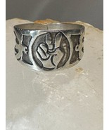 Peace ring Mexico fingers band size 8.25  Love  bird  dove band sterling... - $92.07 CAD