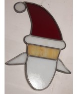 Set of 2 Stained Glass Christmas Tree Ornaments Santa Clause &amp; Snowman w... - £14.93 GBP