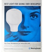 Westinghouse light bulb lady blue best light-1962 Vintage Print Ad - $13.67 CAD