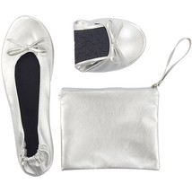 Ballet Flats For Women Girls Foldable Roll Up Shoes With Pouch (L, Us 8.5-9.5) - £20.09 GBP