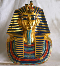 Tutankhamun Gold Mask Egyptian Pharaoh King Tut IDENTICAL Replica Reproduction - £3,156.94 GBP
