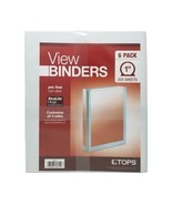 Tops 1&quot; 3-Ring White Binders with Non-Stick Clear View (Hold 225 sheets)... - £18.69 GBP