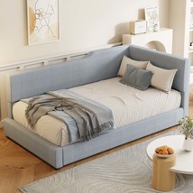 Gray Corduroy Twin L-Shaped Daybed - $6,505.16 MXN