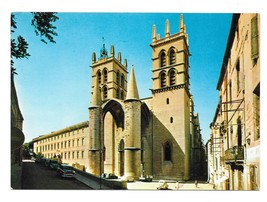 France Montpellier Cathedral Saint Pierre YVON E.K.B. 3312 Vntage 4X6 Postcard - $5.95