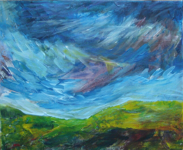 Original acrylic contemporary landscape painting on canvas listed by the artist - $29.03