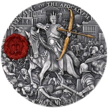 3 Oz Silver Coin 2023 Niue Seven Seals of the Apocalypse White Horse High Relief - £290.00 GBP