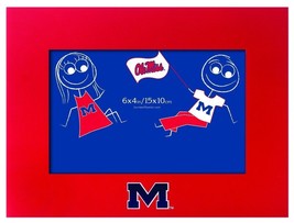 NCAA OLE MISS REBELS 4x6 Red &quot;M&quot; Picture Frame Burnes of Boston New - £8.34 GBP
