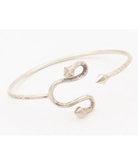 925 Sterling Silver Vintage Bracelet Solid Cutout Devil Weapon Bangle  B... - €56,46 EUR