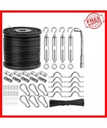 Stainless Steel String Light Hanging Kit - 182 FT Outdoor Suspension Sol... - $914.25 MXN