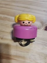 Vintage 1993 Fisher Price #4010 Little People Girl Bike Spinning Bell - $9.90