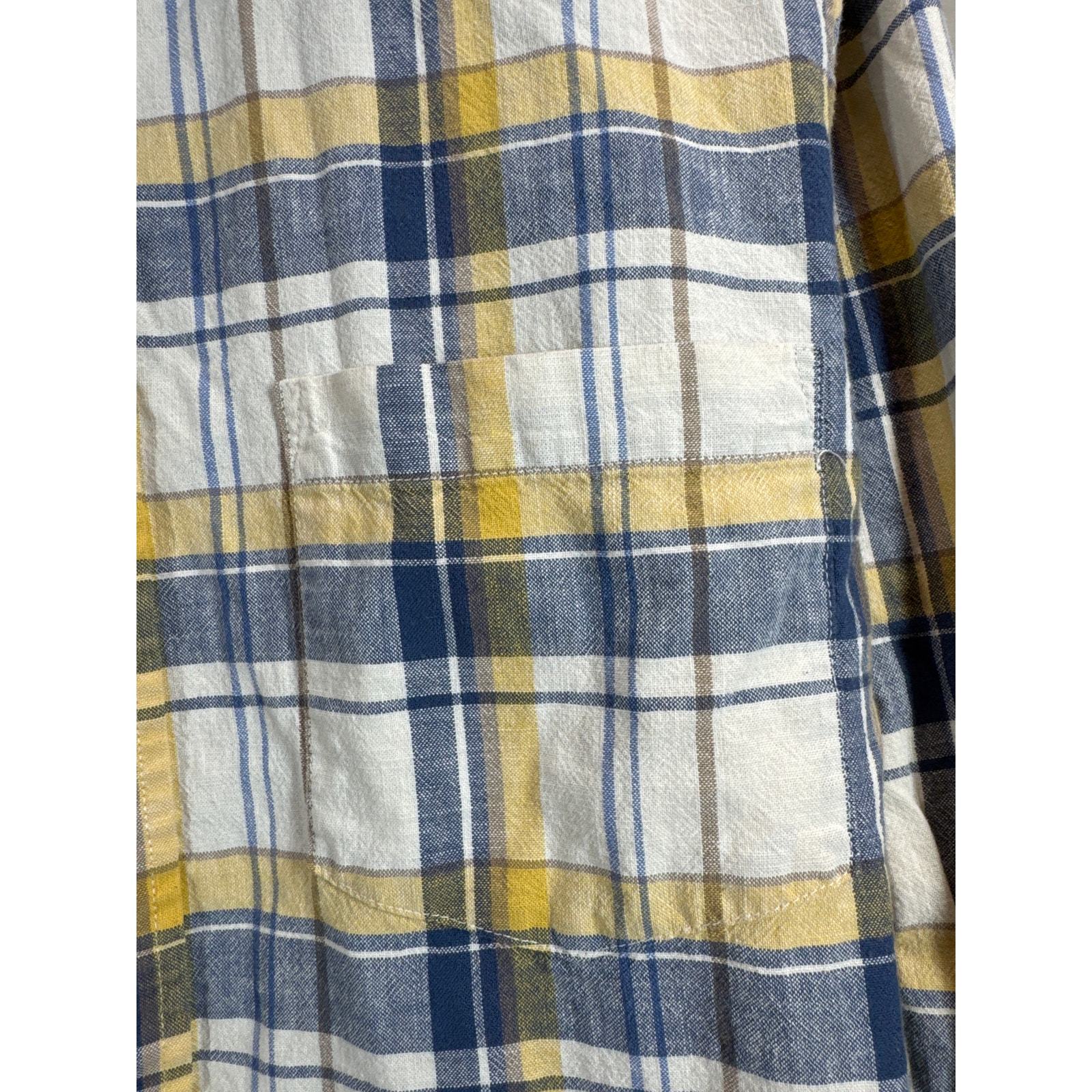 Lands' End Mens Plaid Long Sleeve Button Down Collared Shirt Size Small 14-141/2 Item image 2