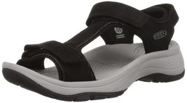 KEEN womens Astoria West T Strap Wedge Sandals, Black Leather, 6.5 US - £98.95 GBP