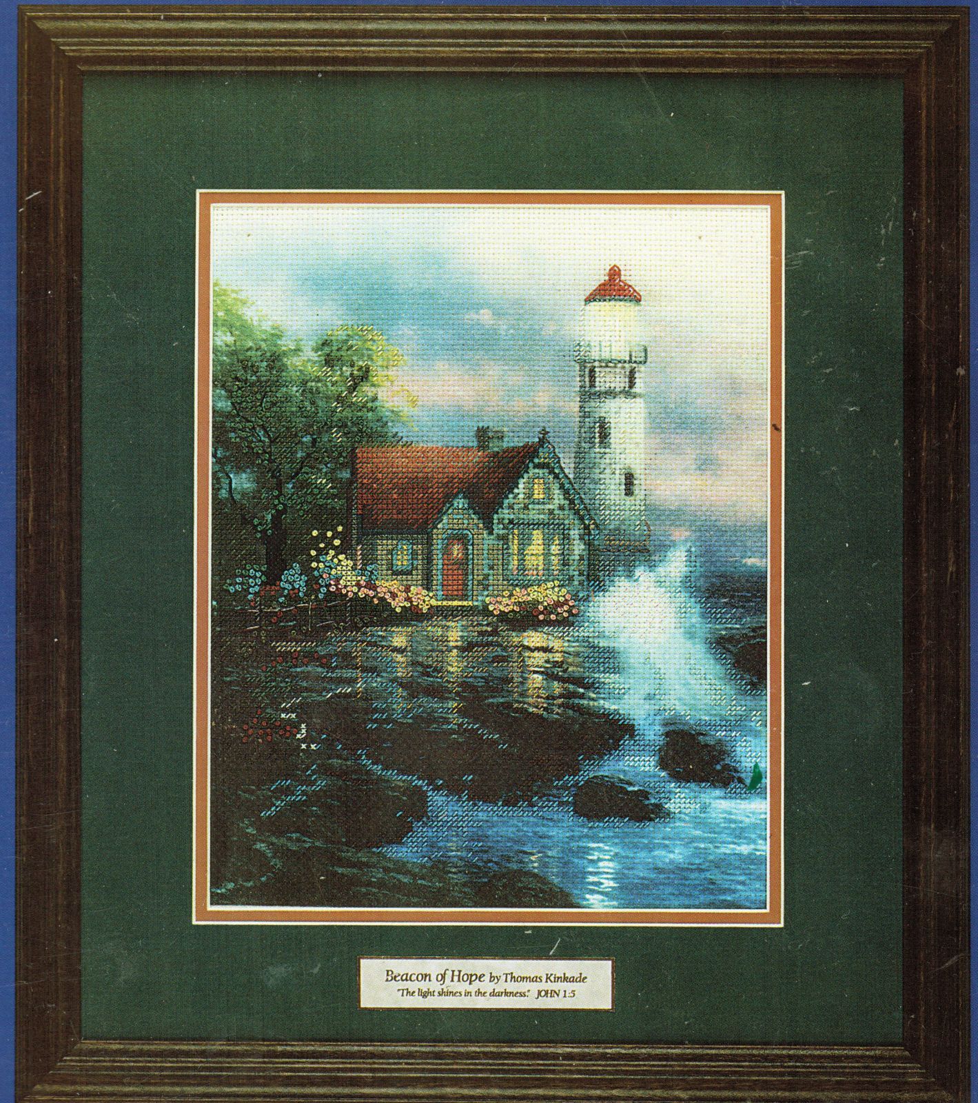 Cross Stitch Print Bkground Kinkade Beacon of Hope Lighthouse Summer Kit 8 x 10 - $17.99
