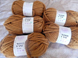 new lot 5 Lion Brand Yarns Wool Ease WOW color flax - £38.93 GBP
