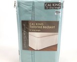 Smoothweave Turquoise Tailored Bed Skirt 14&quot; Drop Cal King 72&quot; x 84&quot; New - $29.69
