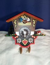 Miniature Cuckoo Clock Seesaw Mushroom Wind-Up Germany - £23.73 GBP