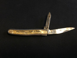 Colonial 2 Blade Folding Pocket Knife Made In USA Well Drillers HARR Pumps - £11.81 GBP