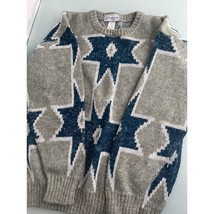 Vintage Stilnuovo Men Hand Knit Sweater Made In Italy Wool Wool Acrylic ... - £23.33 GBP