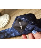 Murano Blue Paisley Necktie Silk Blend Hand Tailored Made in USA Tie - $11.99