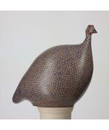 Les Ceramiques de Lussan Small Ceramic Guinea Fowl - Matte Brown Spotted... - €156,11 EUR