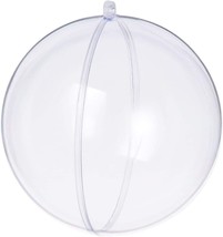 3.15&quot; Clear Christmas Ornaments Plastic Ball Ornaments Xmas Set of 24 (Clear) - £7.75 GBP