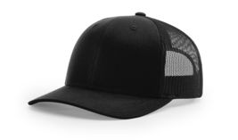 Black Trucker Hat Snapback Adjustable Cap One Size - £12.61 GBP