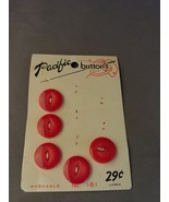 Pacific Buttons on Card Red No. 161 1/2&quot; - $4.11 CAD