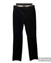 M&amp;S Collection Black Velvet Trousers Long Dress Pants Modern Slim UK Sz ... - £15.53 GBP