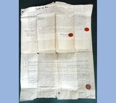 1855 Antique Crees Hertzog Drafter Toppraw Mortgage Deed Eagles Field Phila Pa - £98.57 GBP