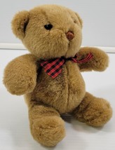 M) Vintage Baby GUND Brown Teddy Bear Bow Tie Stuffed Animal Plush Toy B... - $19.79