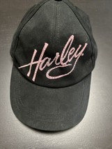 Harley Davidson Women’s Logo Cap Hat Black / Pink Rhinestone Logo OS - £13.78 GBP