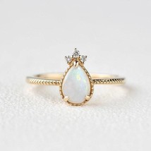 14k Gold 2ct Opal 0.30ct Diamond Engagement Ring Fine Jewellery - £248.08 GBP