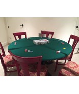 FELT poker table cover fits 48&quot; ROUND TABLE - CORD/ BL PLUS STOW BAG - $1,884.91 MXN