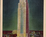 Empire State Building at Night New York City NY Postcard PC555 - $4.99