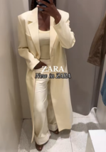 ZARA BNWT 2025. ECRU FROCK LONG COAT LIMITED EDITION VISCOSE. 8517/694/712 - $269.38