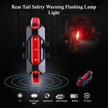 Usb Rechargeable 5 Led Bicycle Light Rear Tail Light Road Mtb Triathlon ... - £10.21 GBP