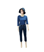 Agolde Womens 24 Cigarette Low Slung Straight Leg Jeans Black Stretch Zi... - $28.00