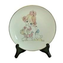 Precious Moments Friendship Decorative Plate Girl with Duck 6 1/4&quot; Vintage 1984 - £15.72 GBP