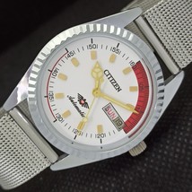 Vintage Citizen Auto 8200 Japan Mens D/D Refurbished White Watch 557a-a295447-6 - £18.36 GBP