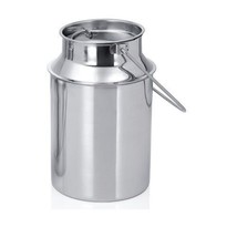 Stainless Steel Milk Storage Can With Lid Silver 1L Free Shipping Worldwide - £18.15 GBP