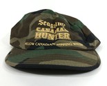 Vintage Seagram&#39;s Canadese Cacciatore Militare Cappello Mimetico Verde M... - $18.49