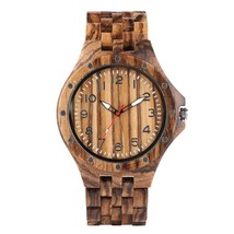Men&#39;s Leisure Wood Watch, Handmade Vintage Analog Quartz Wood Wrist Watches  - £66.86 GBP