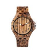 Men&#39;s Leisure Wood Watch, Handmade Vintage Analog Quartz Wood Wrist Watc... - £67.93 GBP